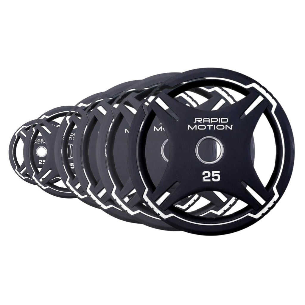 Rapid Motion Urethane Quad-Grip Olympic Weight Plates