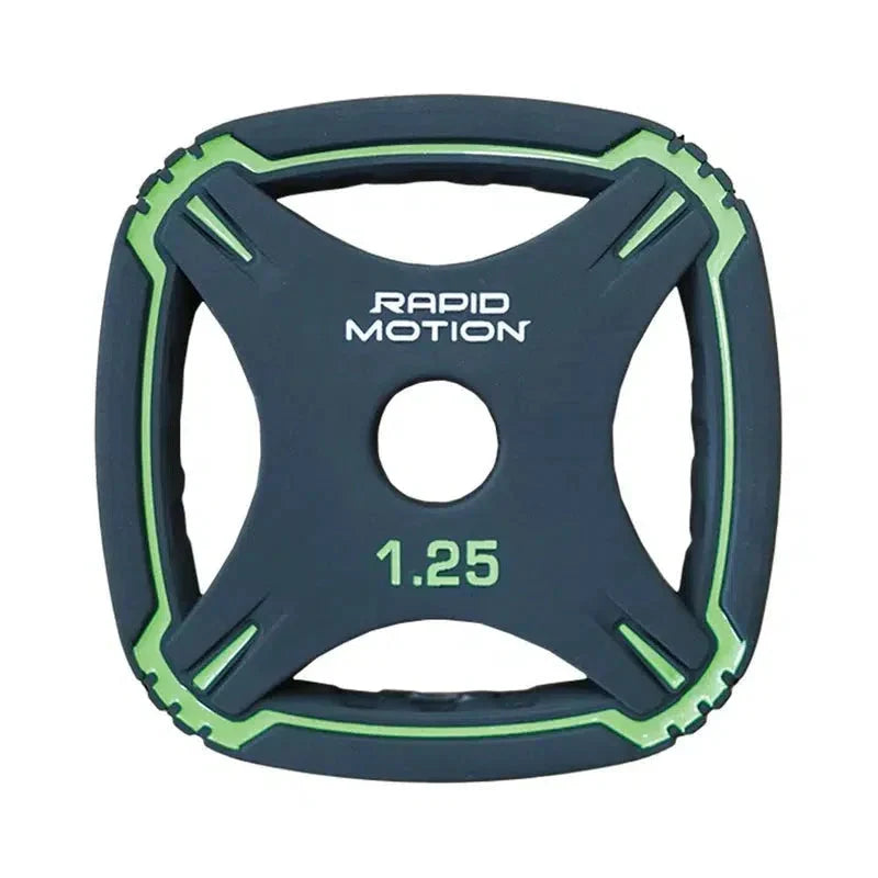 '-Standard PU Pump Bar Set Weight Plates-Gym Direct