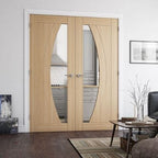 Ravello Oak Prefinished Glazed Internal Door - All Sizes