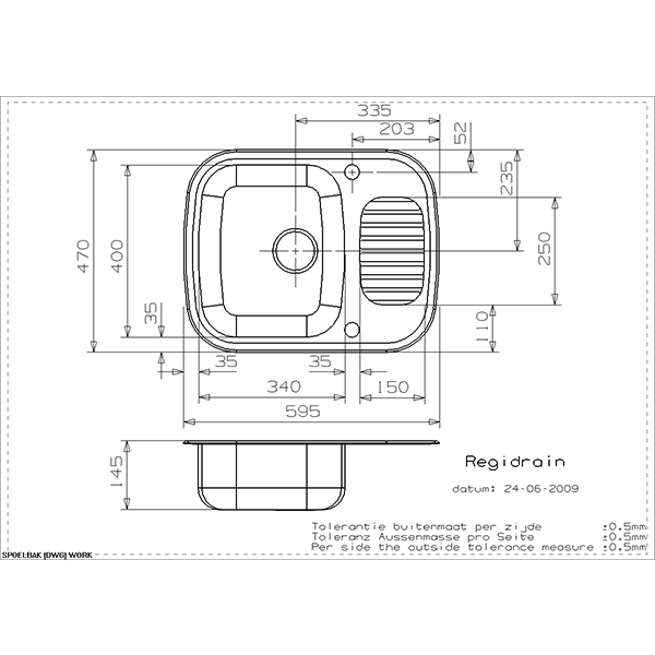 Single Bowl 2TH Stainless Steel Kitchen Sink