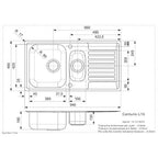 Elite Centurio L1.5 Stainless Steel Integrated Kitchen Sink