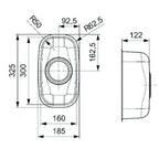 Comfort L18 3016 KG NOF Stainless Steel Integrated Kitchen Sink