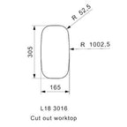 Comfort L18 3016 KG NOF Stainless Steel Integrated Kitchen Sink