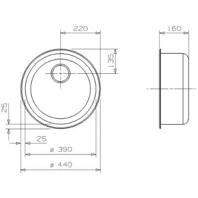 Comfort L18390OKG Stainless Steel Integrated Kitchen Sink