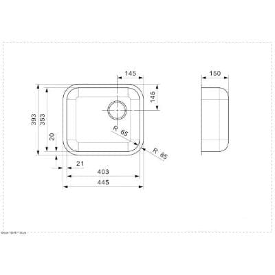 Comfort L18 4035 Stainless Steel Integrated Kitchen Sink