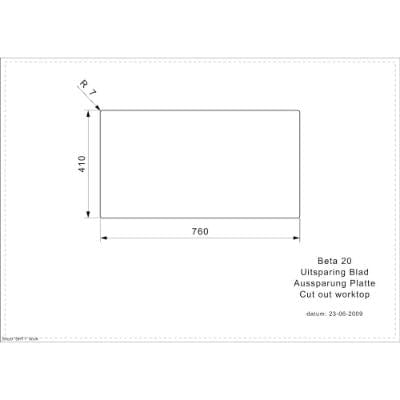 Commercial BETA20BAPKGKG-H Stainless Steel Inset Sink