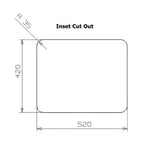 Kansas 50 x 40 Integrated Stainless Steel Kitchen Sink