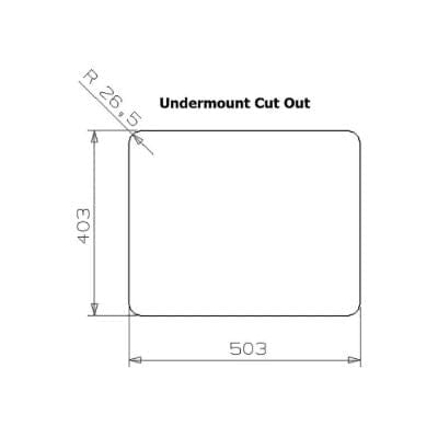 Kansas 50 x 40 Integrated Stainless Steel Kitchen Sink