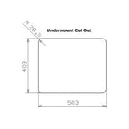 Kansas 50 x 40 Integrated Stainless Steel Kitchen Sink