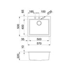 Quadra 105 Elleci Granite Kitchen Sink - All Colours