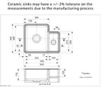 Tuscany Ceramic 1.5 Bowl Kitchen Sink
