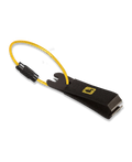 Loon Outdoors Rogue Nippers tool with a compact black body, yellow safety cord, and metal cutting blades designed for fishing tackle maintenance and line cutting.