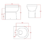 Rimini Rimless Back to wall Toilet With Soft Close Seat - White