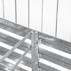 Galvanized Raised Garden Bed Kit with Reinforcing Bars, Large and Tall Metal Planter Box for Vegetables, Flowers and Herbs, 6' x 3' x 2', Silver