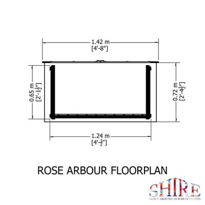 Rose Arbour - 4ft x 2ft (Pressure Treated)