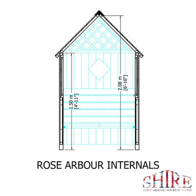 Rose Arbour - 4ft x 2ft (Pressure Treated)
