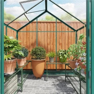 Rosette Hobby Aluminium Polycarbonate Greenhouse  - All Sizes