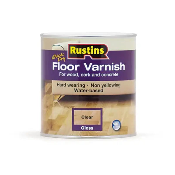 Rustins Quick Dry Floor Varnish - Gloss - Rustins