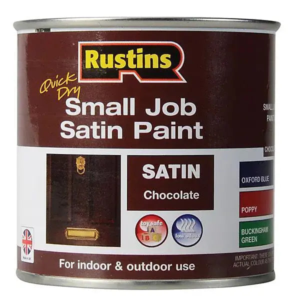 Rustins Quick Dry Small Job Satin Paint - Chocolate x 250ml