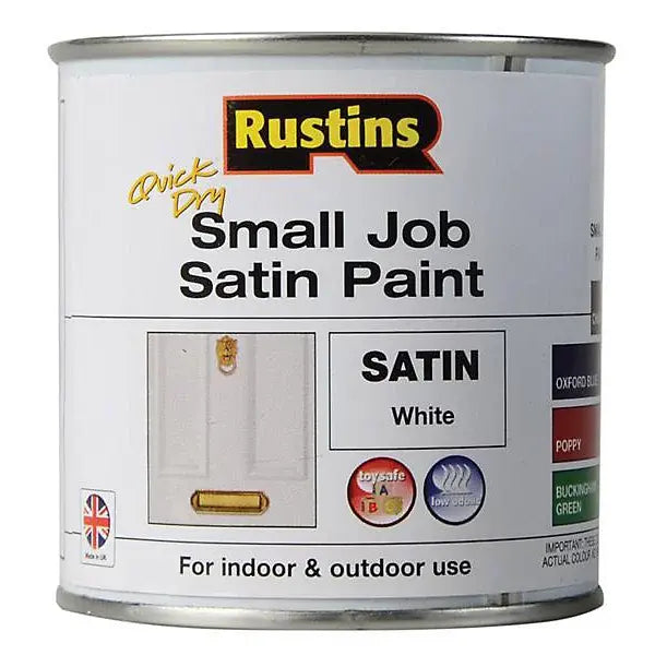 Rustins Quick Dry Small Job Satin Paint - White x 250ml