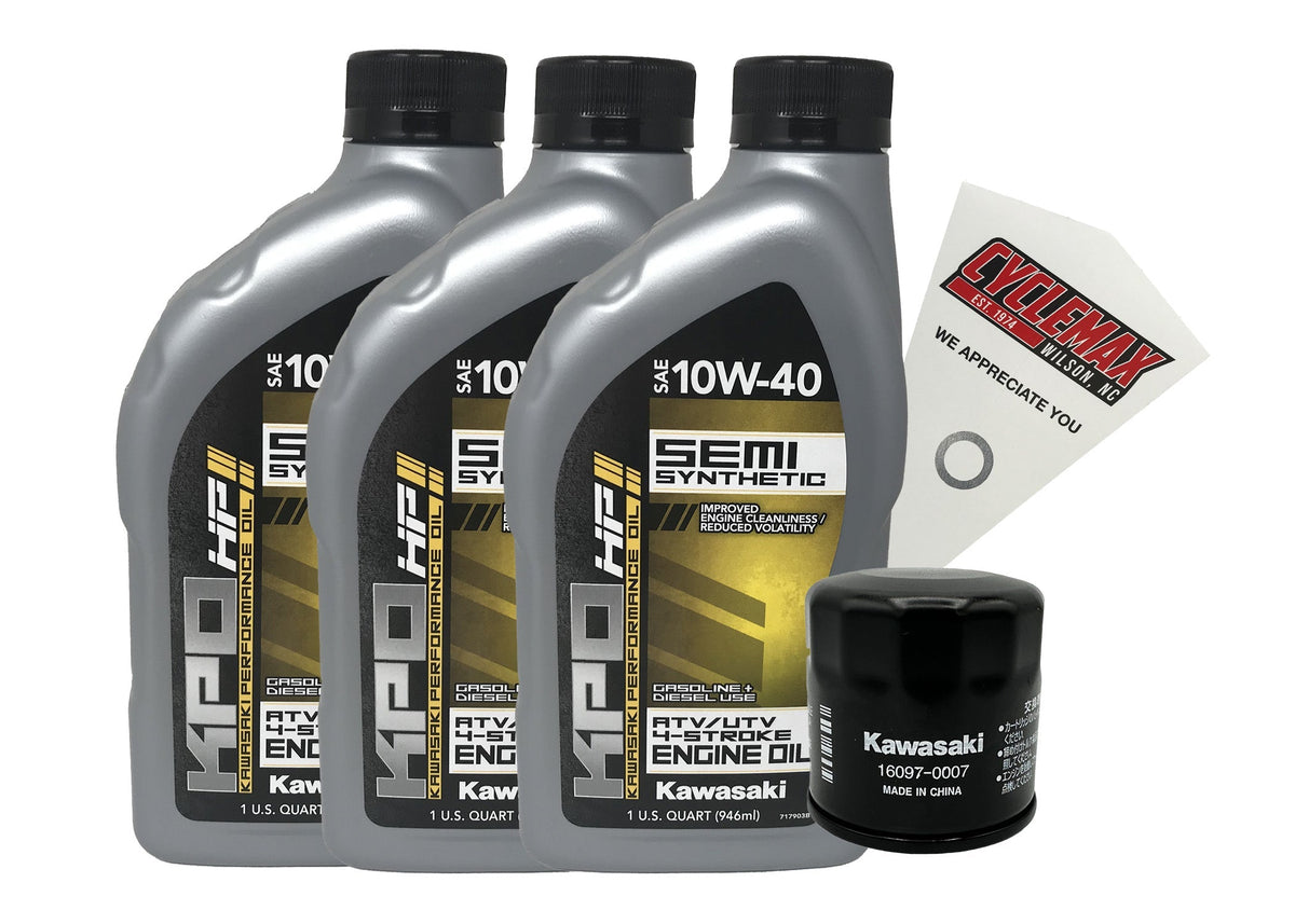 Kawasaki KPO Semi-Synthetic Oil Change Kit for 2005-2022 BRUTE FORCE 750
