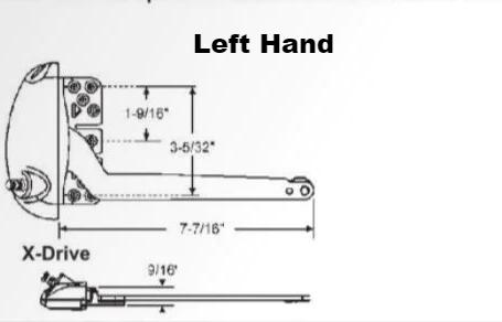 S1132 Roto Pro Drive and X Drive 7.5 Inch Single Arm Operator With FLAT Base OP05 and OP06