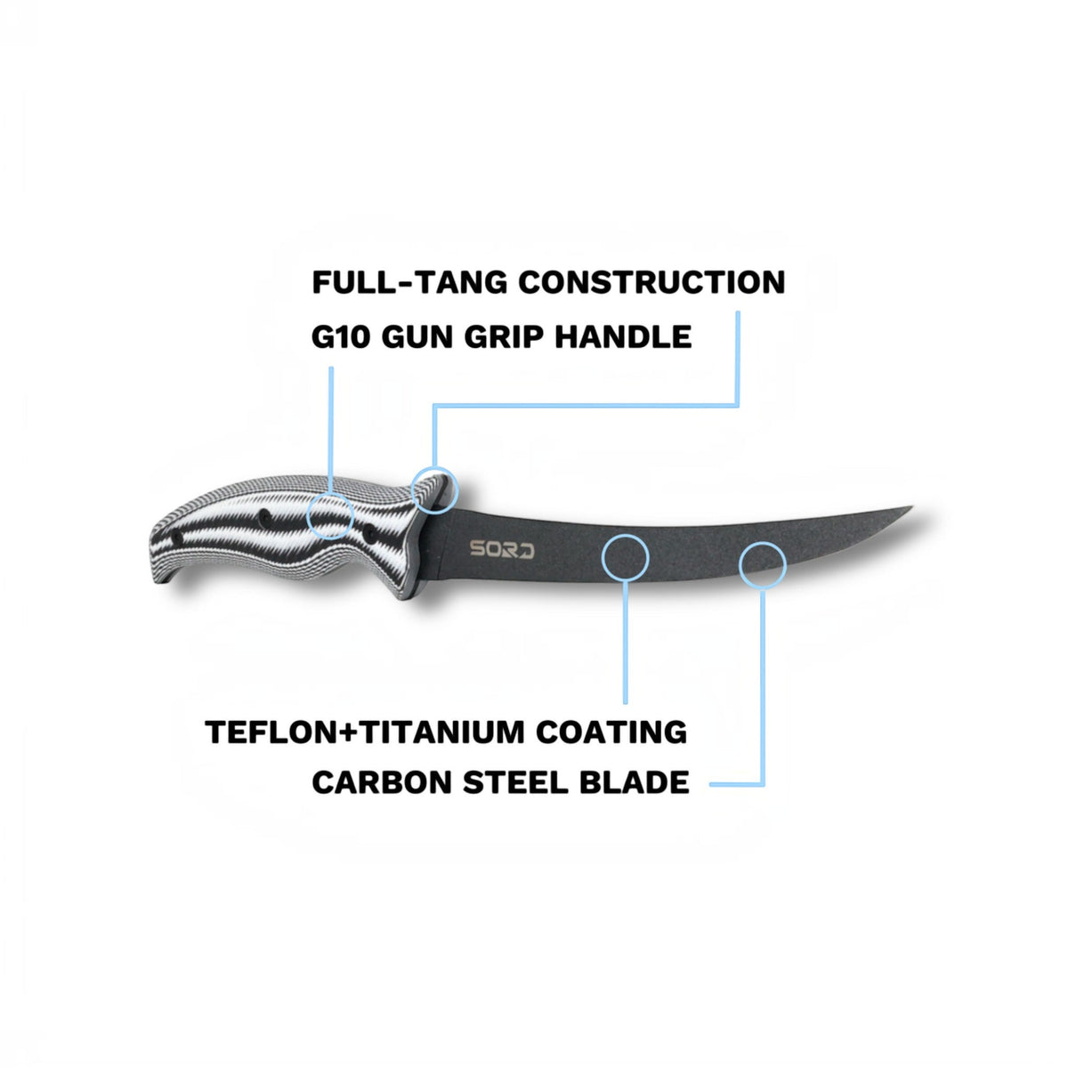 SORD Fishing Products 6in Fillet Knife - Flexy