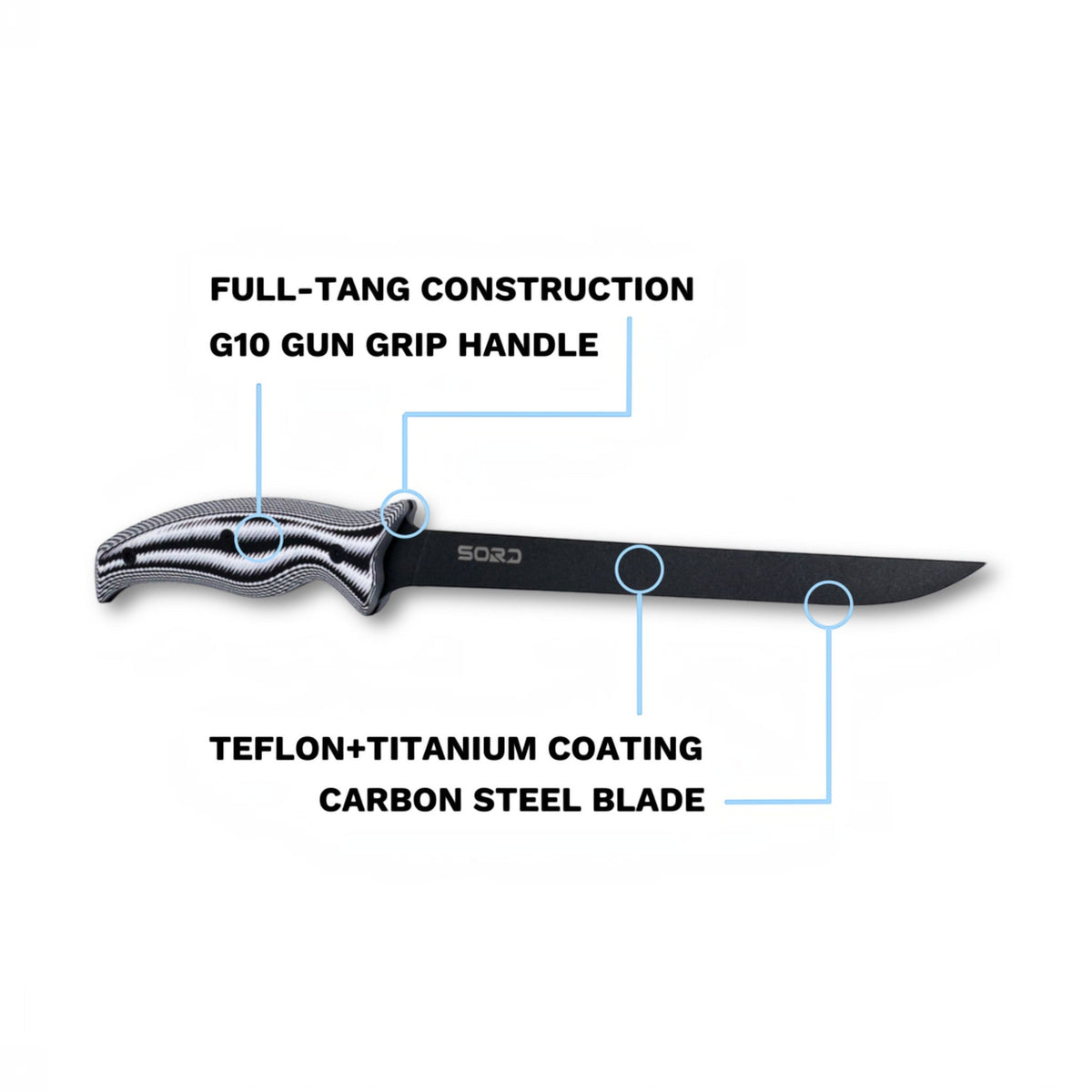 SORD Fishing Products 8in Fillet Knife - Super Flex