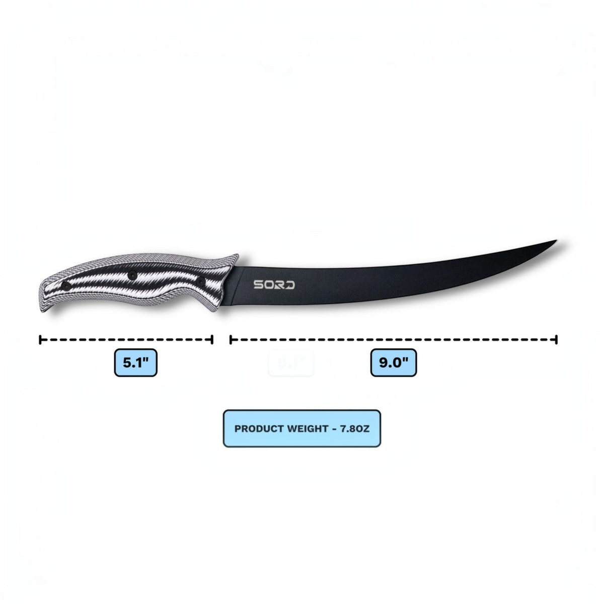 SORD Fishing Products 9in Fillet Knife - Medium Flex