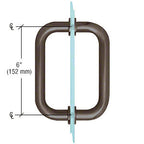 CRL 6" Tubular Back-to-Back 3/4" Diameter Shower Door Pull Handles