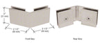 CRL Beveled 135° Glass-to-Glass Clamp