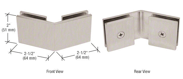 CRL Beveled 135° Glass-to-Glass Clamp