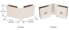CRL Beveled 135° Glass-to-Glass Clamp