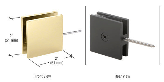 CRL Square Wall Mount Movable Transom Clamp