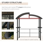 8' x 5' Grill Gazebo Canopy with Side Shelves