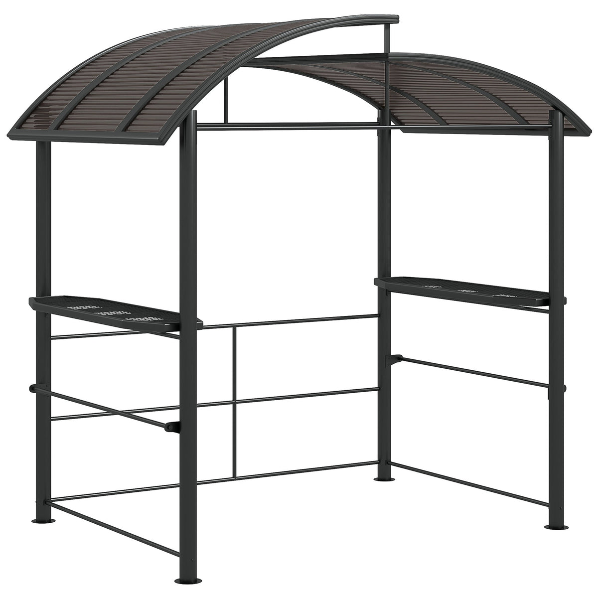8' x 5' Grill Gazebo Canopy with Side Shelves