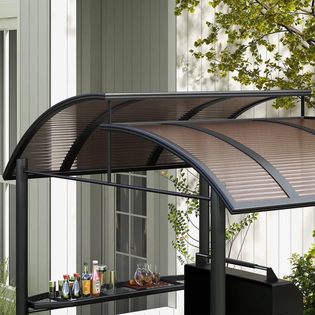 8' x 5' Grill Gazebo Canopy with Side Shelves