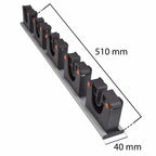 Wall Mount Tool Holder Rail - Gripper Design (5 Handles)