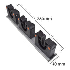 Wall Mount Tool Holder Rail - Gripper Design (3 Handles)