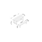 Forest Refectory Table and Sleeper Bench Set x 1.8m