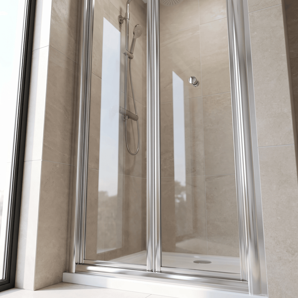 Matrix 4mm Glass Recessed Bi-fold Shower Door