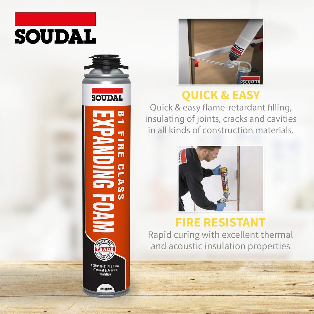 Soudal B1 Fire Gun Grade Expanding Foam