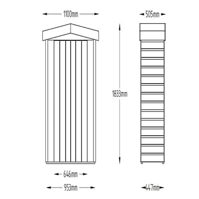Forest Shiplap Apex Tall Garden Store - Pressure Treated