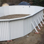 12' x 20' x 52" Oval Aquasports Aluminum Panel Semi-Inground Oval Combo Pool