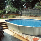 12' x 20' x 52" Oval Aquasports Aluminum Panel Semi-Inground Oval Combo Pool
