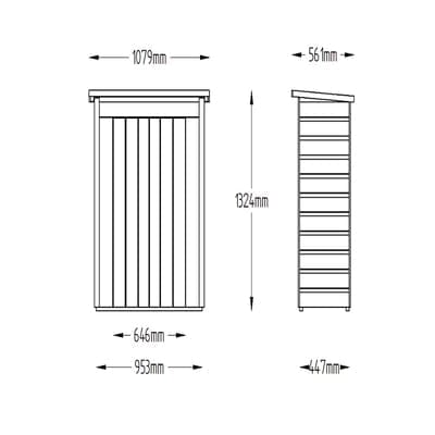 Forest Shiplap Pent Garden Store - Pressure Treated