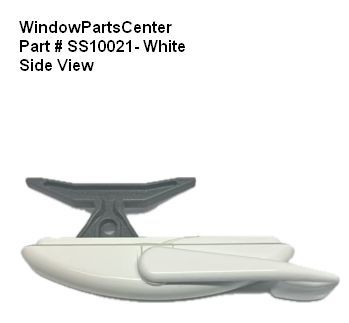 SS10021  Awning Window Lock Single Point Side view color white 