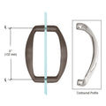 CRL 6" Back-to-Back Sculptured Solid Pull Handle