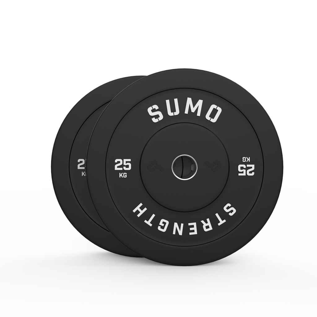 25kg Black Bumper Plates (Pair)