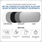 Gloss Appliance Touch-Up Paint Pen Kit - Stove, Refrigerator, Washer, Dryer Touch Up - 3 Glossy Colors White, Black, Silver - Instantly Repair & Restore Scratches, Chips, Stains - Color Match